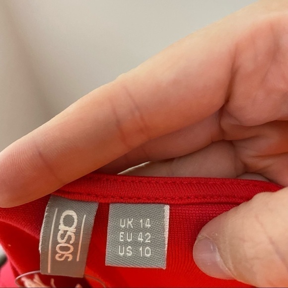 Asos Pink Lace Trim Dress NWT 10 Women’s Sheath - Picture 8 of 9